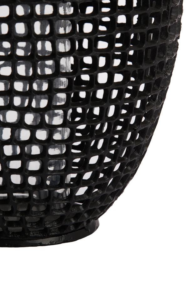 Marcio Small Hurricane - Matt Black & Clear Glass Finish