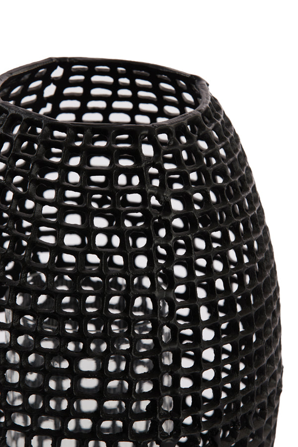 Marcio Small Hurricane - Matt Black & Clear Glass Finish