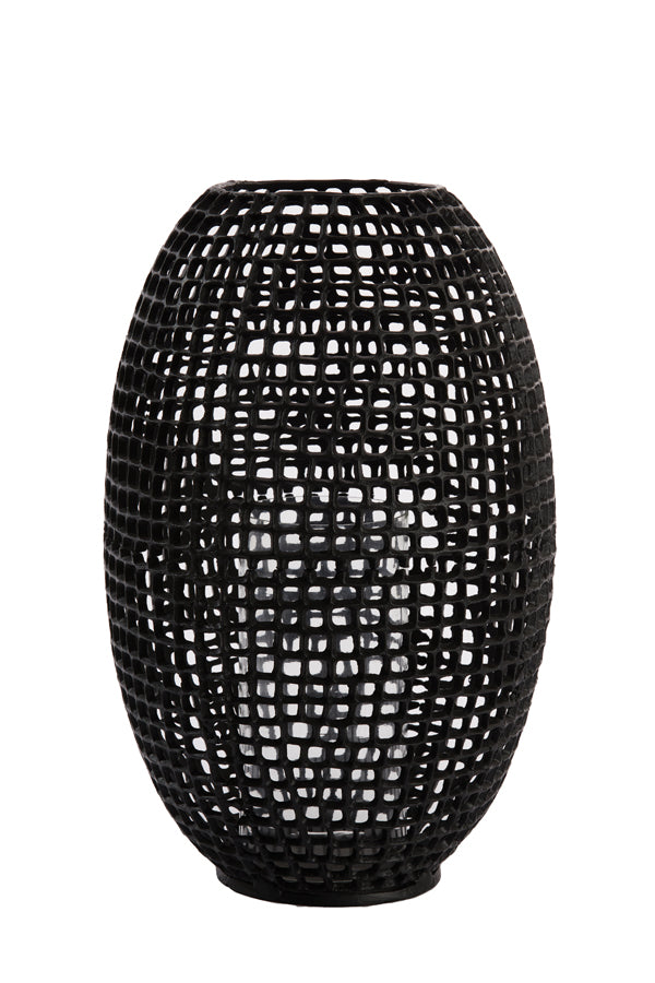 Marcio Large Hurricane - Matt Black & Clear Glass Finish