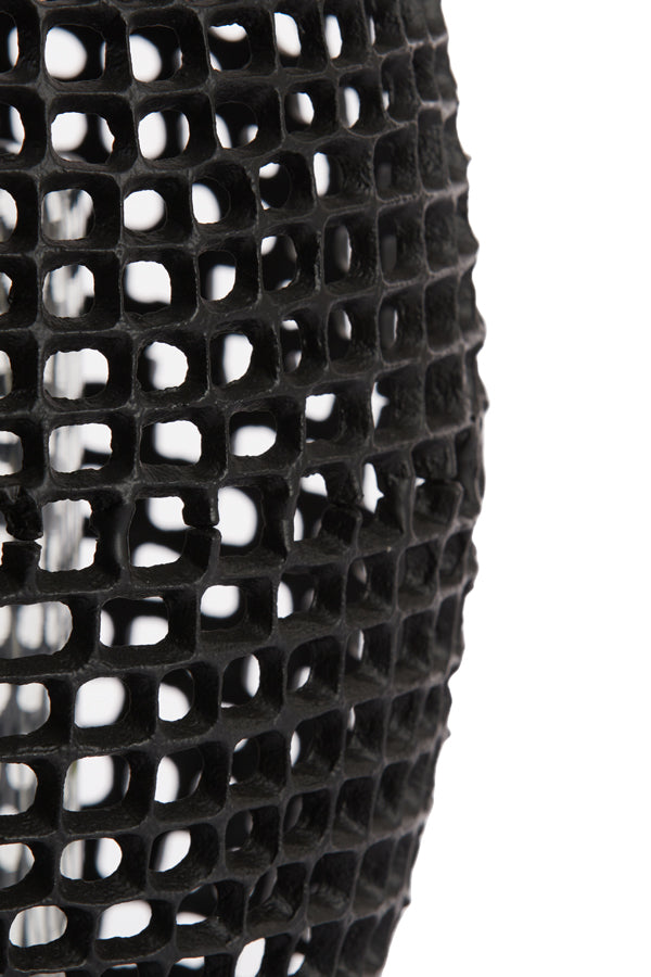 Marcio Large Hurricane - Matt Black & Clear Glass Finish