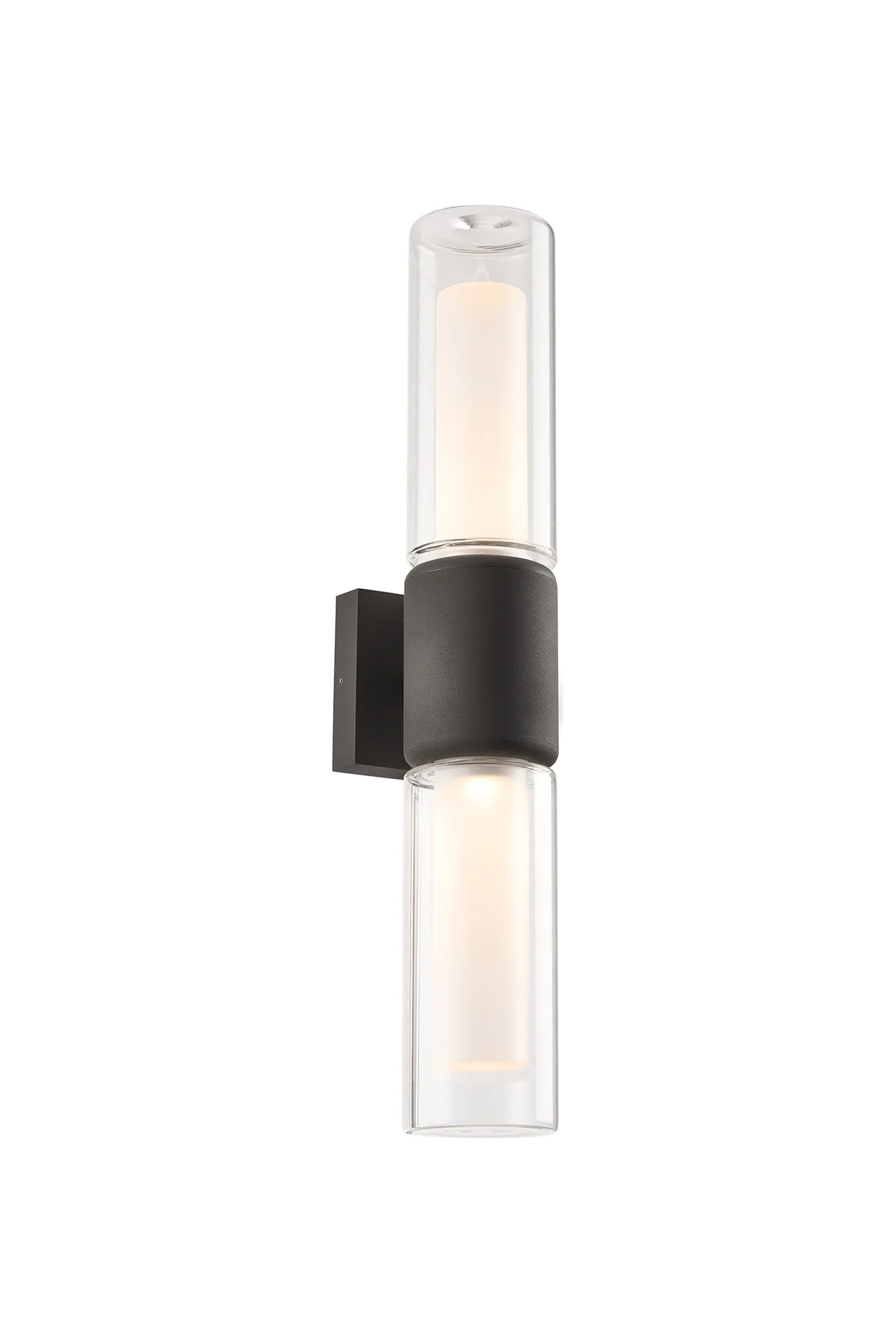 Marland IP65 2Lt Wall Lamp - Anthractite/Black/Cacao