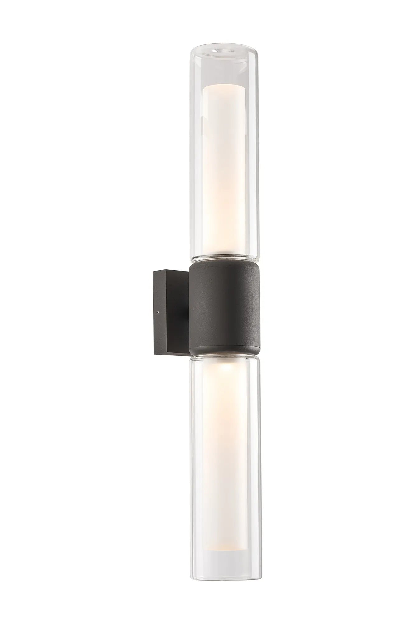 Marland IP65 2Lt Wall Lamp - Anthractite/Black/Cacao