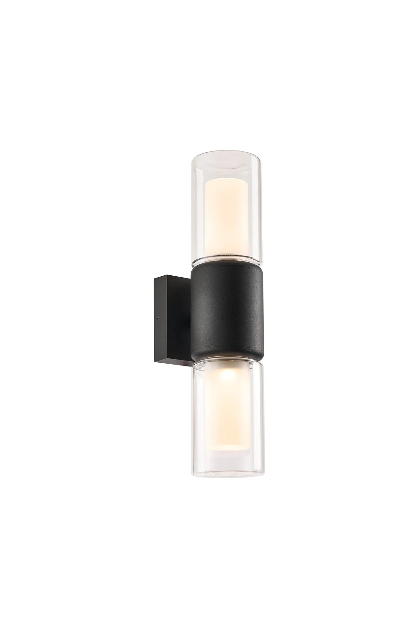 Marland IP65 2Lt Wall Lamp - Anthractite/Black/Cacao
