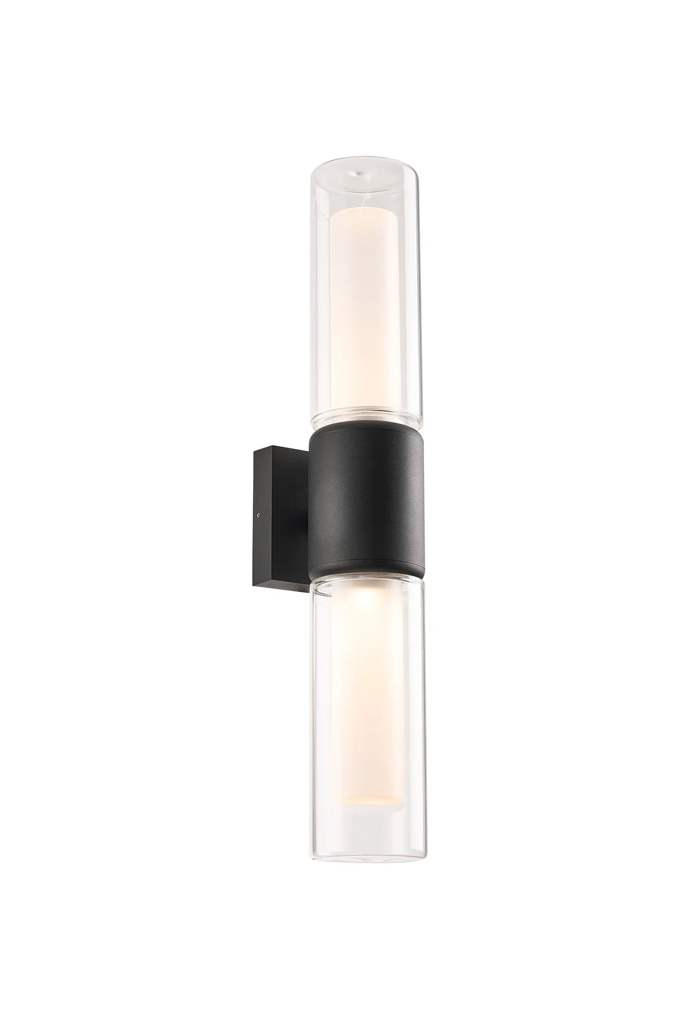 Marland IP65 2Lt Wall Lamp - Anthractite/Black/Cacao