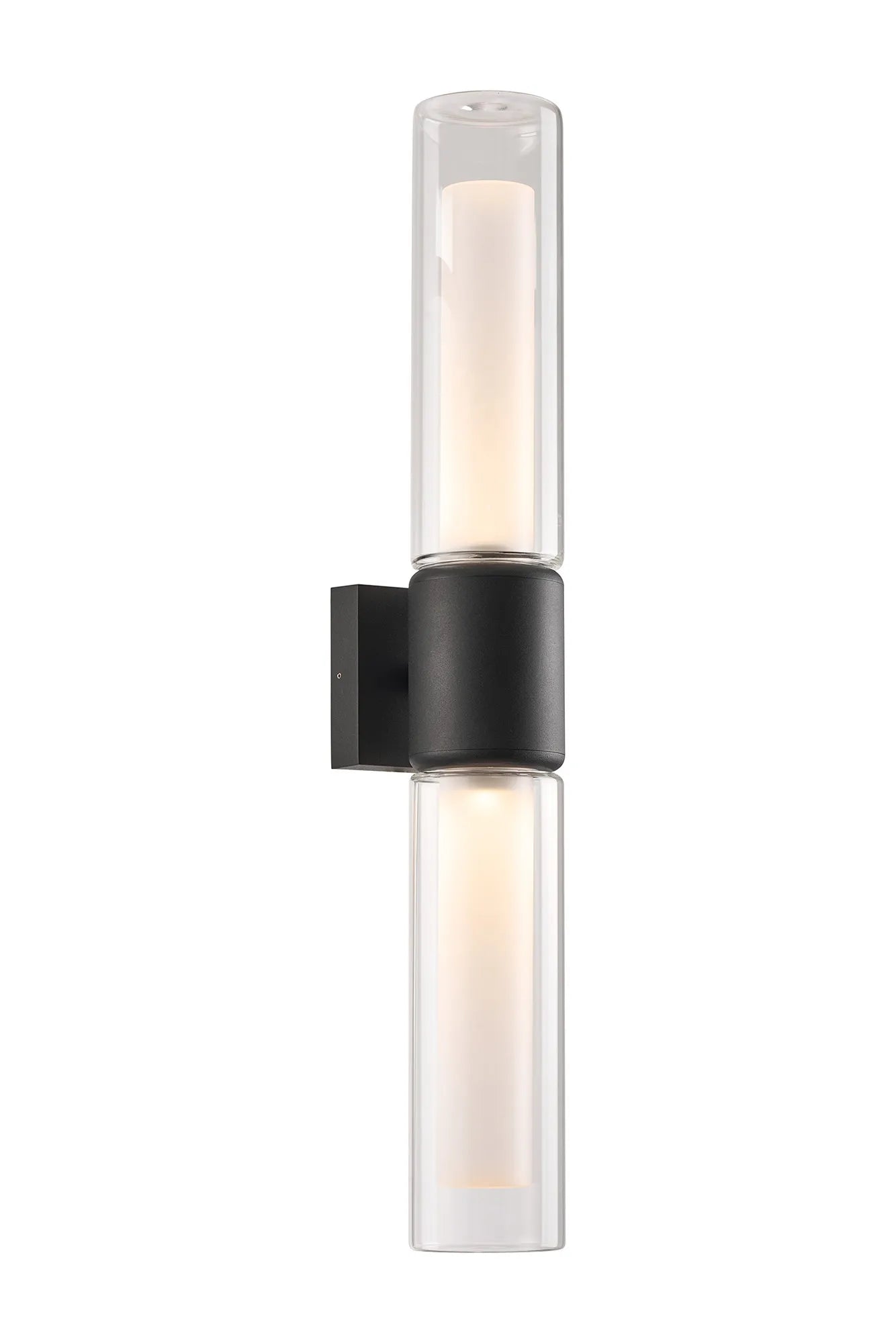 Marland IP65 2Lt Wall Lamp - Anthractite/Black/Cacao