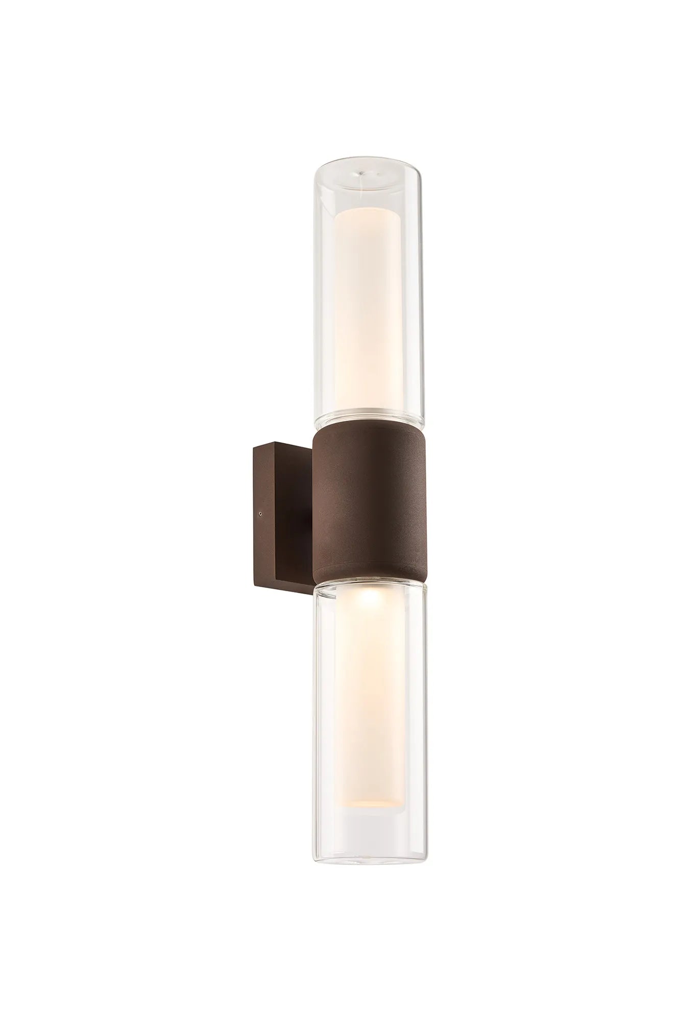 Marland IP65 2Lt Wall Lamp - Anthractite/Black/Cacao