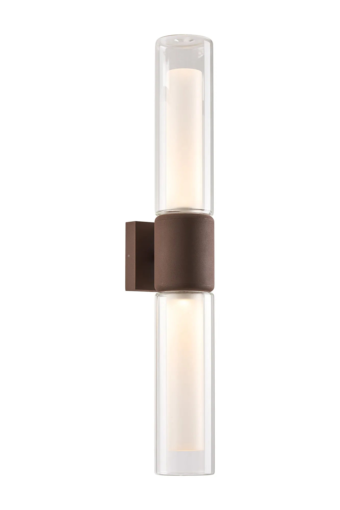 Marland IP65 2Lt Wall Lamp - Anthractite/Black/Cacao