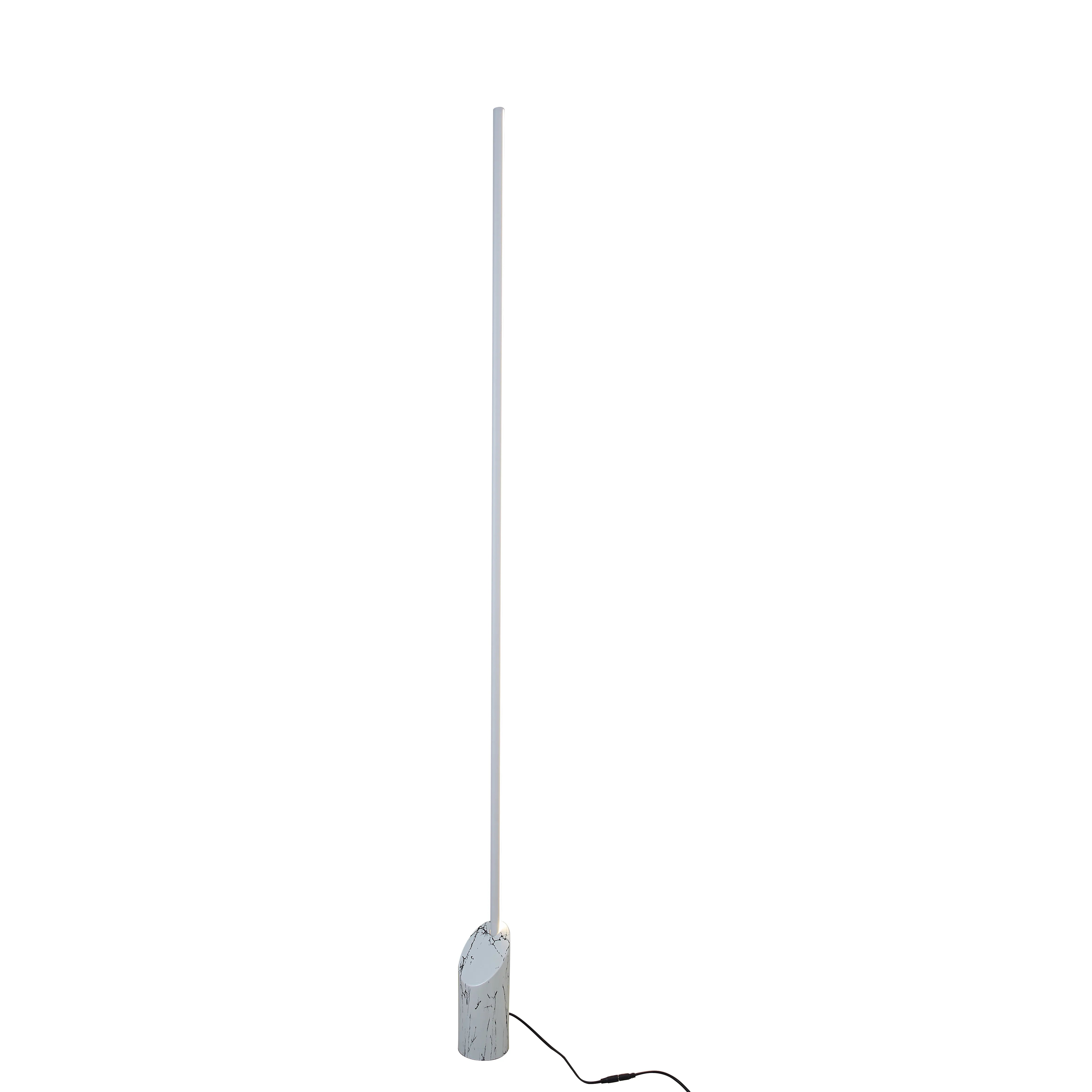 Marmol Floor Lamp- Black & White Marble/White & Black