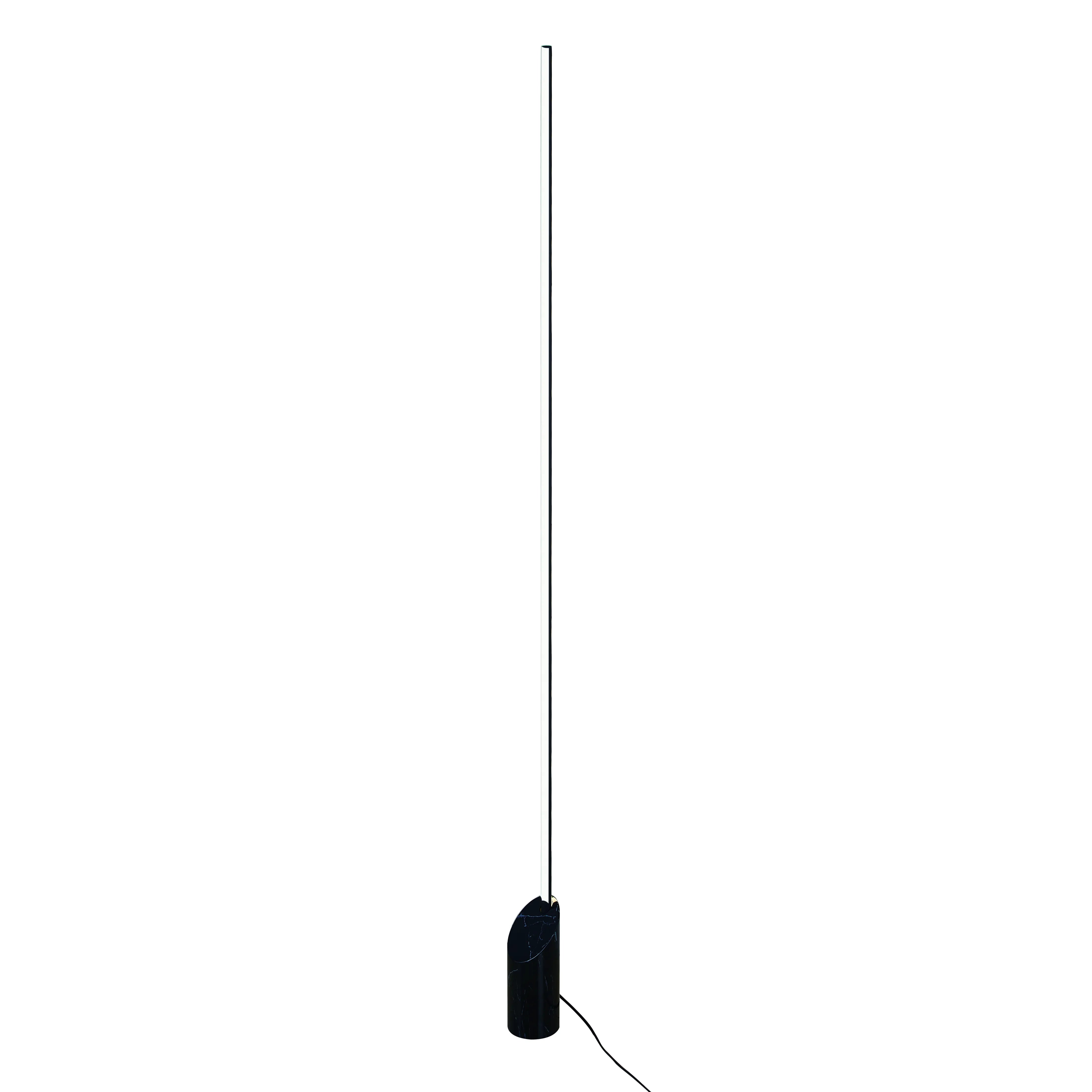 Marmol Floor Lamp- Black & White Marble/White & Black