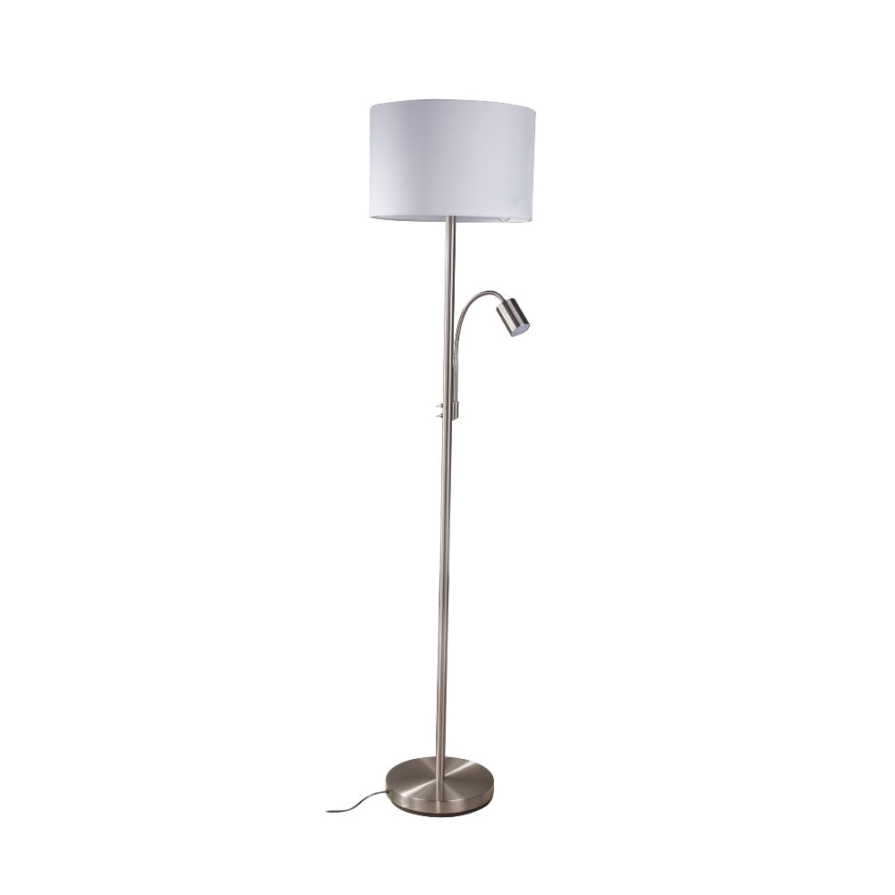 Marshall Mother and Child Floor Lamp Satin Chrome & Antique Brass