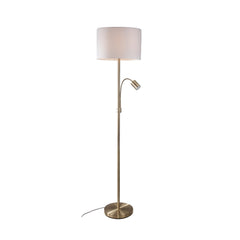 Marshall Mother and Child Floor Lamp Satin Chrome & Antique Brass