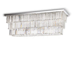 Martinez Crystal Flush Light - Chrome/Gold Finish - Cusack Lighting