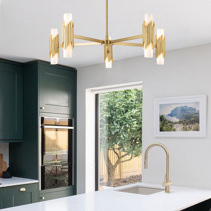 Marvele 6/8/10 Lt Chandelier - Aged Brass
