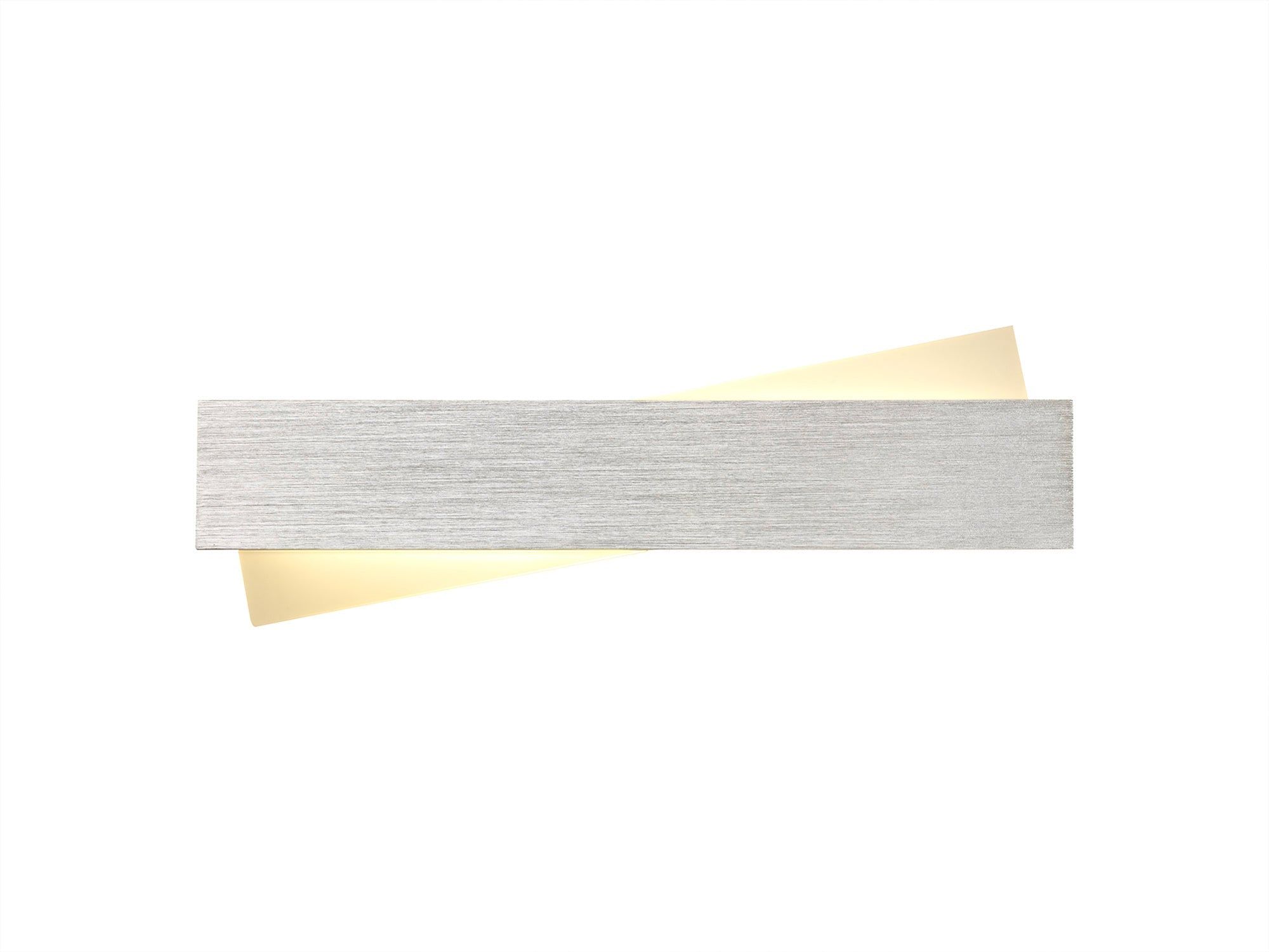 Mash Wall Lamp, 1 x 8W LED, 3000K, 640lm, 3yrs Warranty - Brushed Aluminium & Frosted White Finish IP20