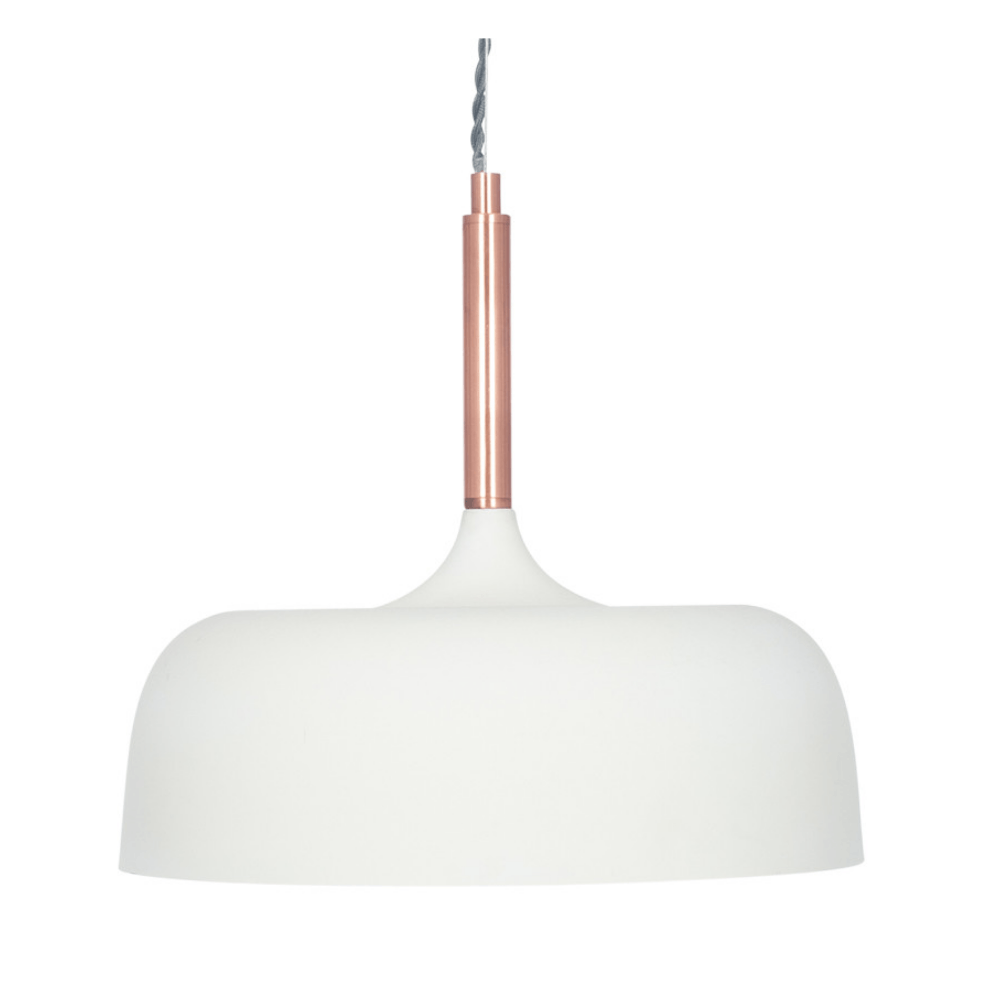 Matt Cream Domed Metal Pendant - Cusack Lighting