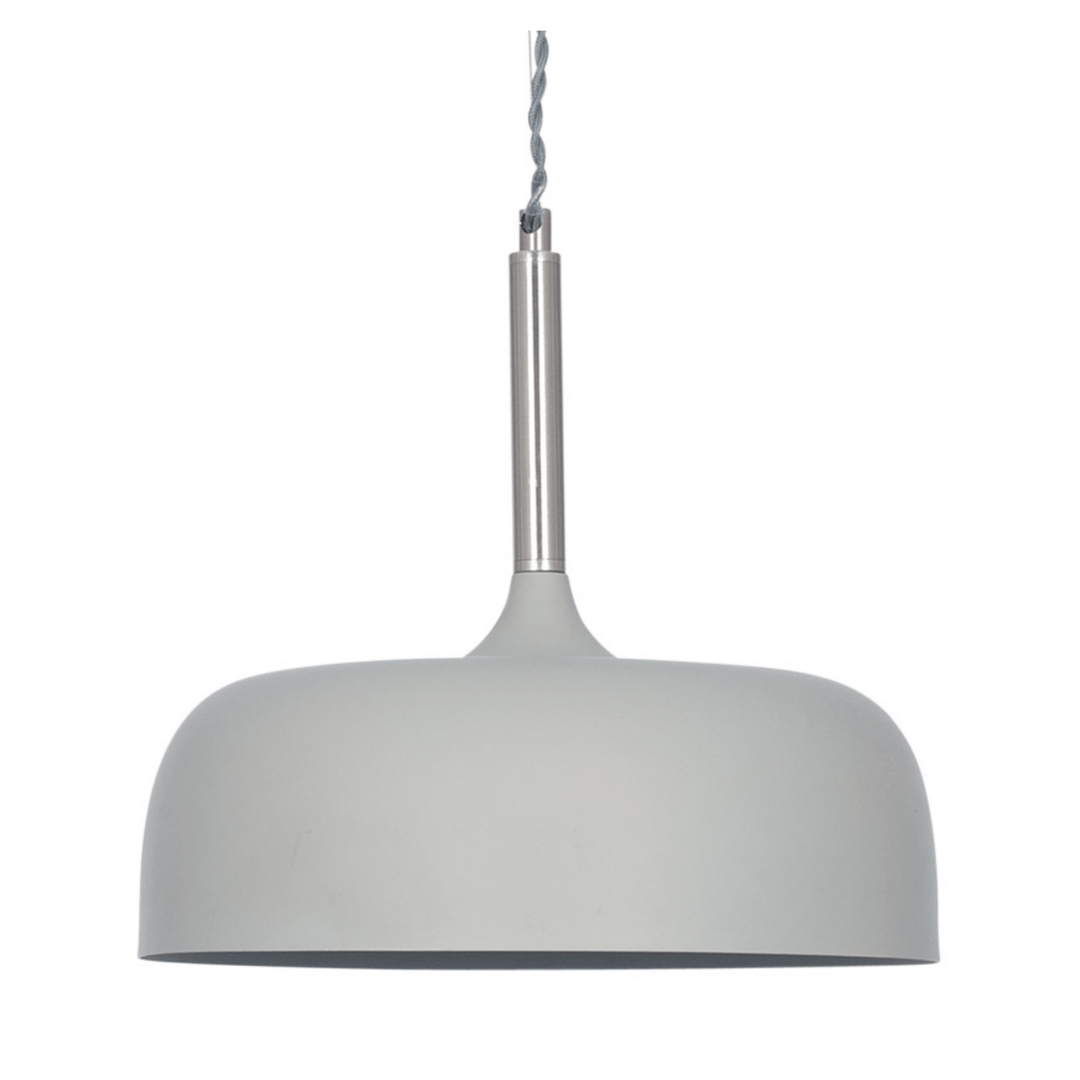 Matt Grey Domed Metal Pendant - Cusack Lighting