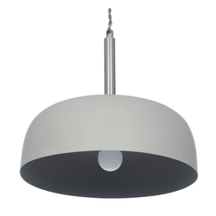 Matt Grey Domed Metal Pendant - Cusack Lighting