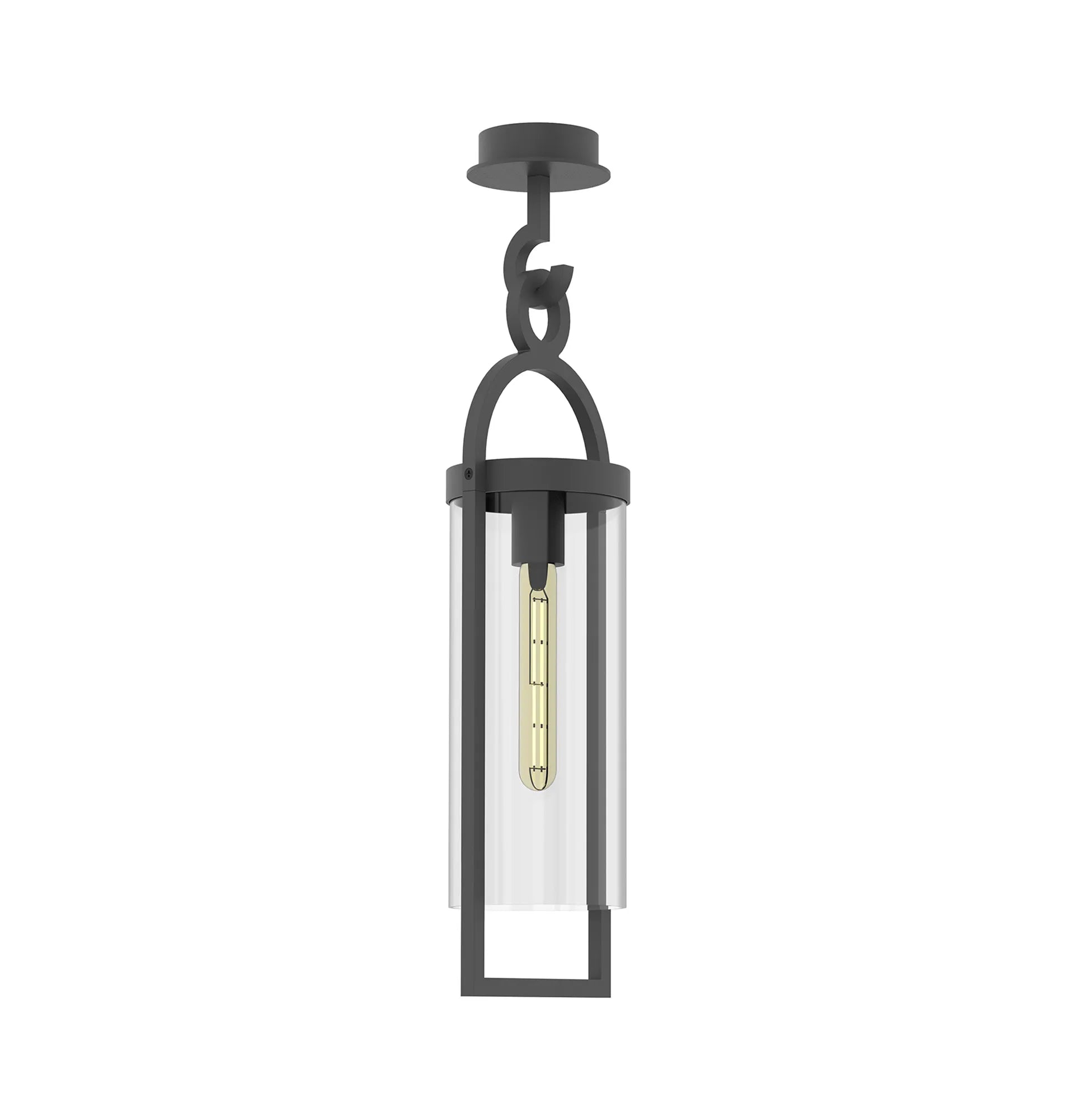 Maya Flush Ceiling Light IP54- Anthracite