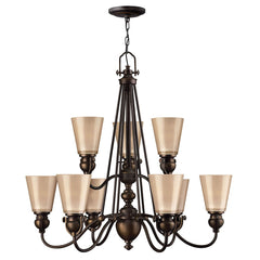 Mayflower 9Lt Double Height Ceiling Light - Olde Bronze Finish