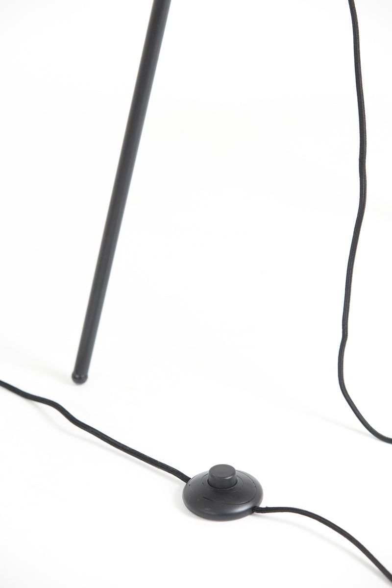 Mayson Floor Lamp Tripod - Smoked Glass & Matt Black Finish