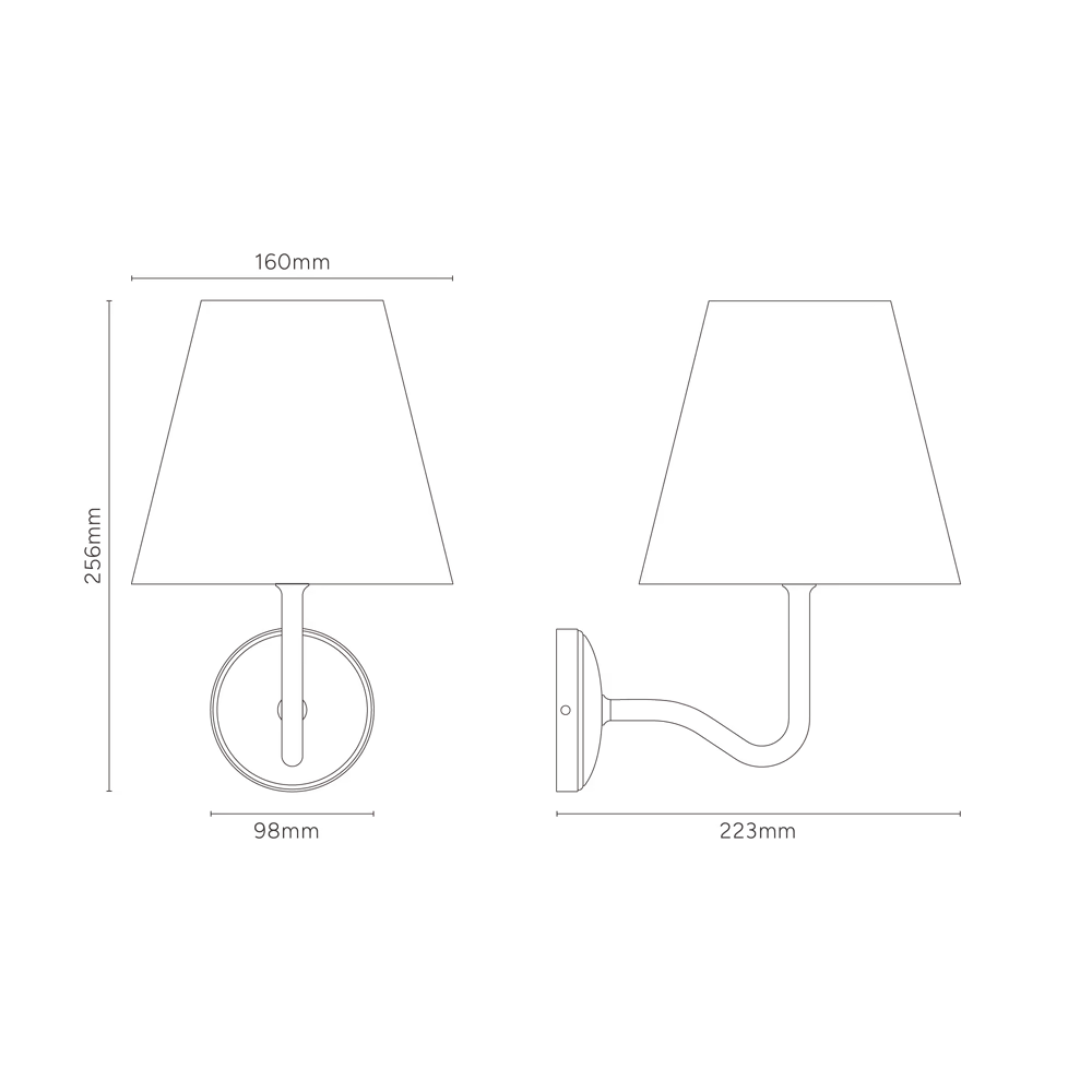 Malvern Wall Light- Brass and White Alabaster Finish
