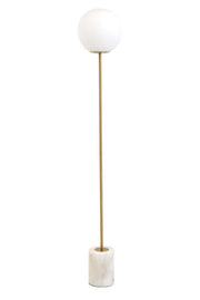 Medina Floor Lamp - Matt White Glass & Antique Bronze Finish