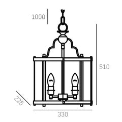 New York 3 Light Ceiling/ Pendant lamp