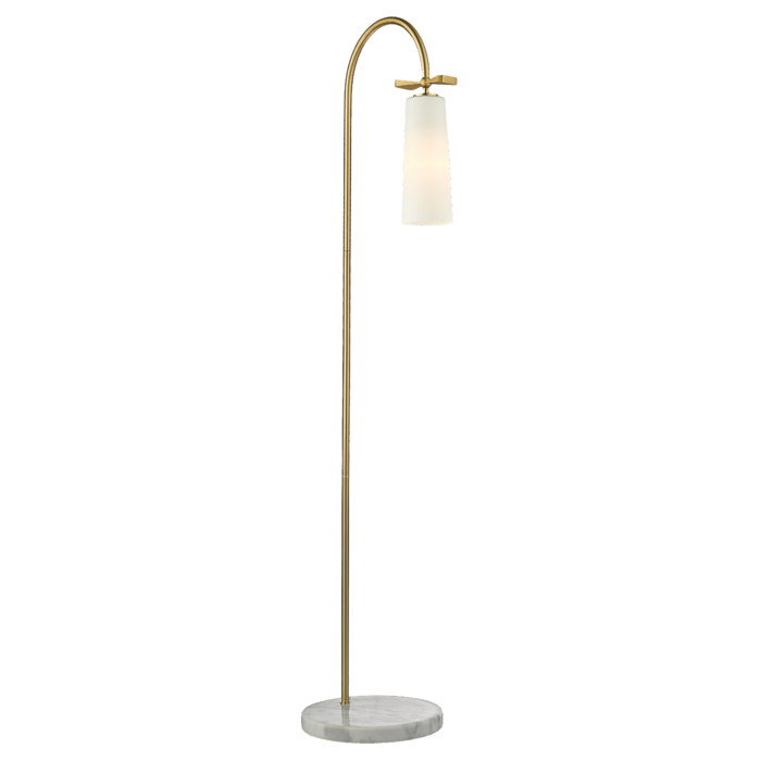 Floor lamp BOW White & Black Finish Marble Base