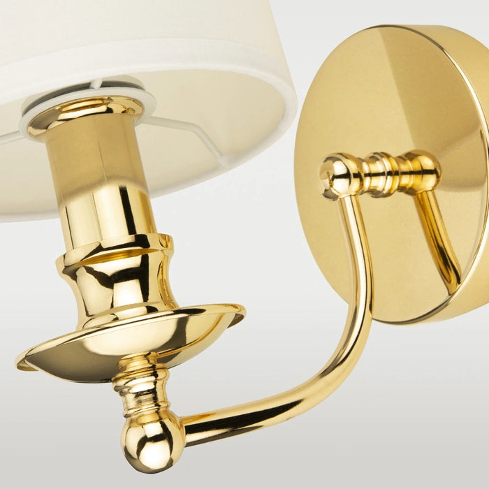 Abu Dhabi 1 Wall Light - Silver/Gold