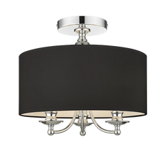 Abu Dhabi 1 3/5Lt Semi Flush Fitting - Silver/Gold