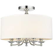 Abu Dhabi 1 3/5Lt Semi Flush Fitting - Silver/Gold
