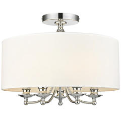 Abu Dhabi 1 3/5Lt Semi Flush Fitting - Silver/Gold