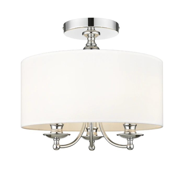 Abu Dhabi 1 3/5Lt Semi Flush Fitting - Silver/Gold