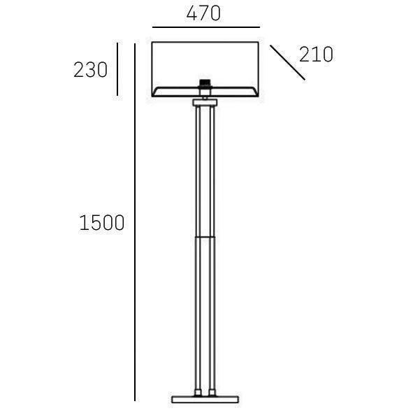 Athens Floor Lamp White Chrome Finish
