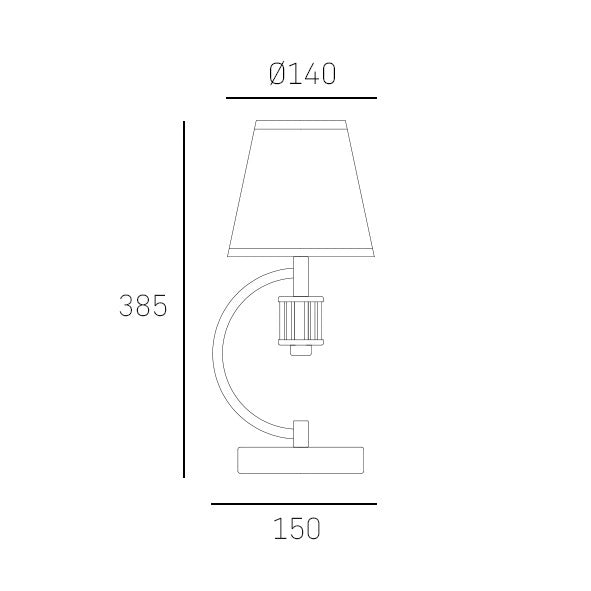 Liverpool 1Lt Table Lamp - Chrome