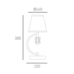 Liverpool 1Lt Table Lamp - Chrome