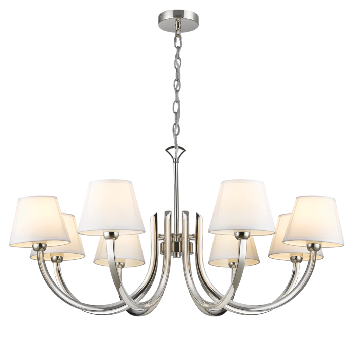 Atlanta 8Lt Multi-Arm Pendant - Polished Nickel