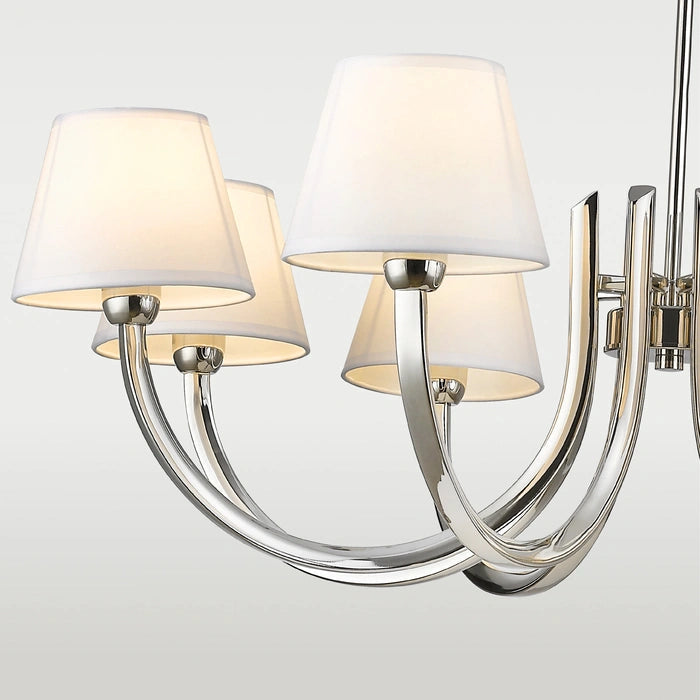 Atlanta 8Lt Multi-Arm Pendant - Polished Nickel