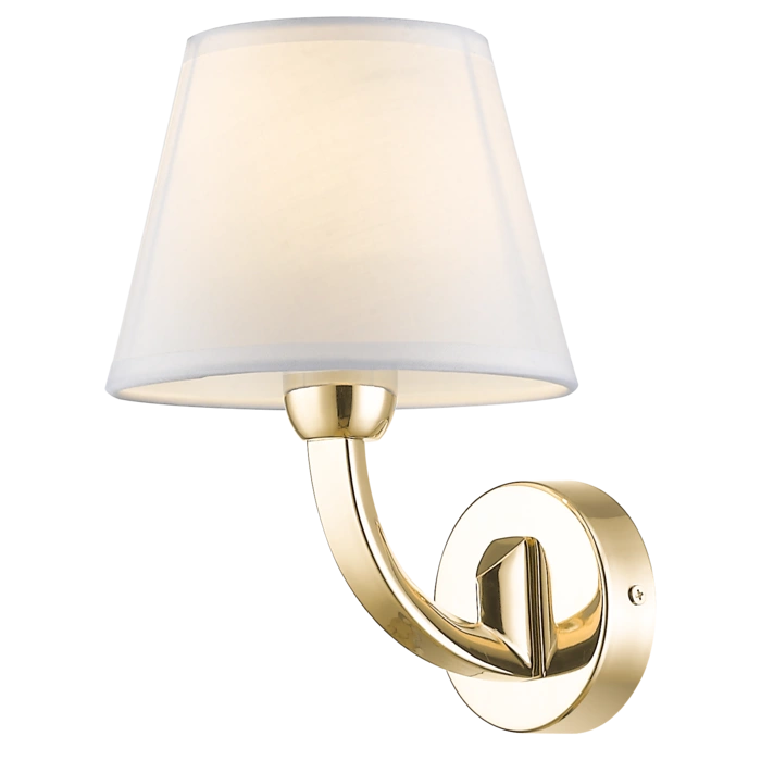 Atlanta 1Lt Wall Lamp - Nickel/Gold