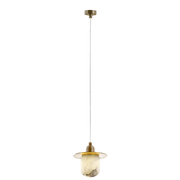 Volterra Shaded Single Pendant - Alabaster