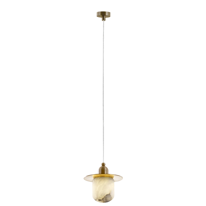 Volterra Shaded Single Pendant - Alabaster