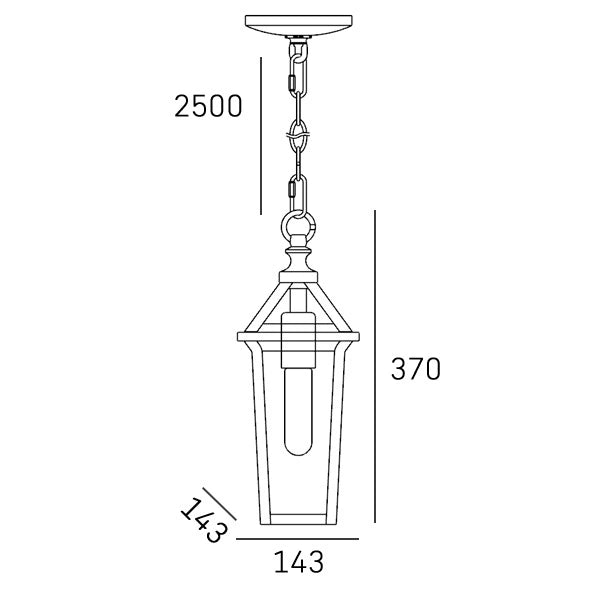 Zurich Outdoor 1/3Lt Pendant Light