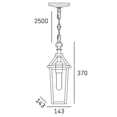 Zurich Outdoor 1/3Lt Pendant Light