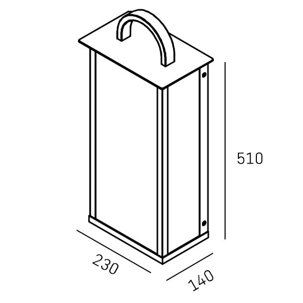 Malibu IP23 Outdoor Wall Lantern - Various Sizes