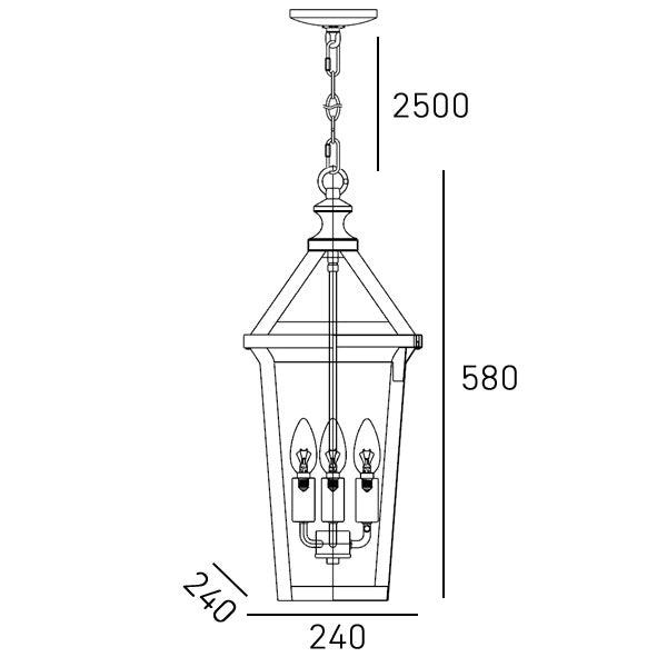 Zurich Outdoor 1/3Lt Pendant Light