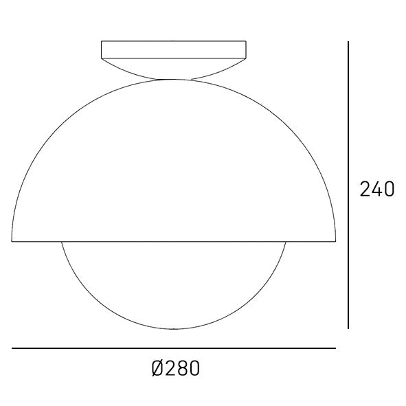 Modena Semi Flush Ceiling Light