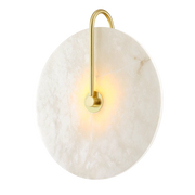 Modena 1Lt Wall Light - Brass & Alabaster