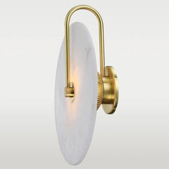 Modena 1Lt Wall Light - Brass & Alabaster