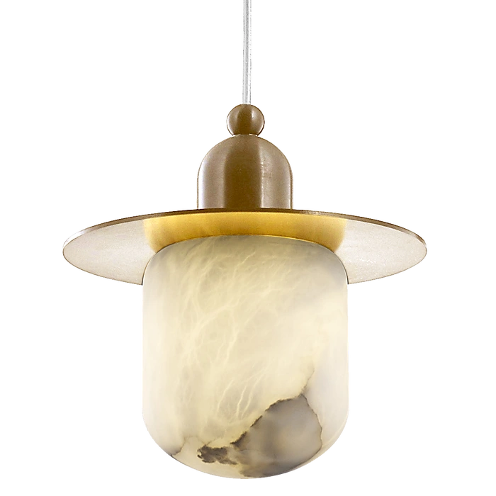 Volterra Shaded Single Pendant - Alabaster