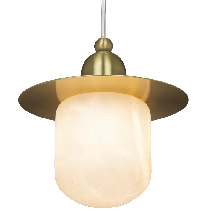 Volterra Shaded Single Pendant - Alabaster